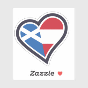 Scottish Austrian Heart – Love Scotland & Austria Sticker