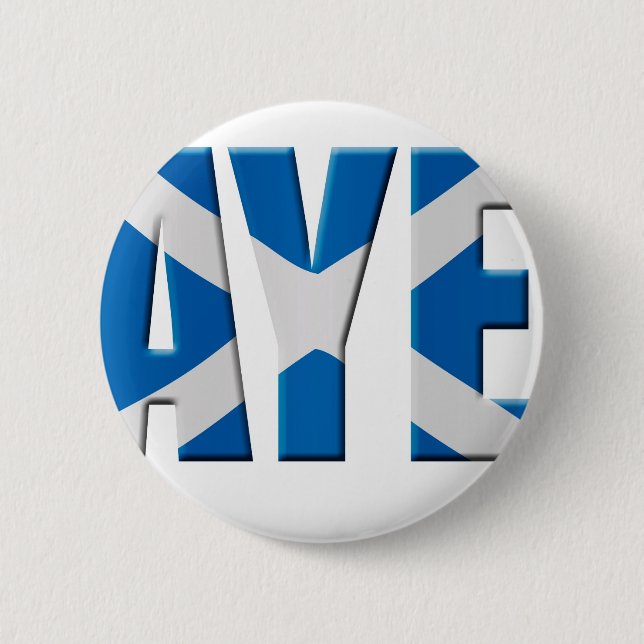 Scottish Aye Pinback Button (Front)