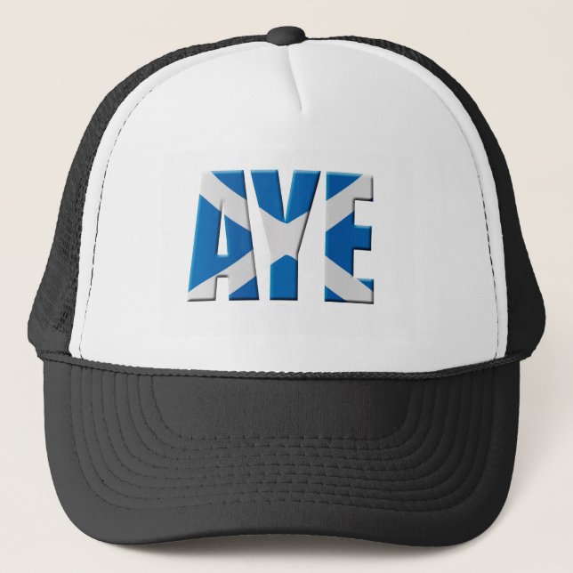 Scottish Aye Trucker Hat (Front)