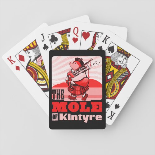 Scottish Bagpipe Playing Mole Of Kintyre Pipe Band Poker Cards