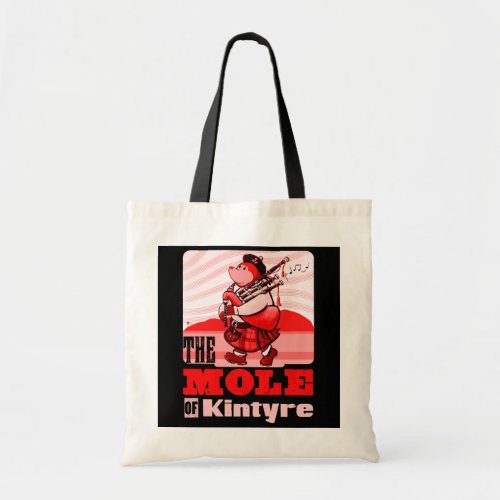 Scottish Bagpipe Playing Mole Of Kintyre Tote Bag