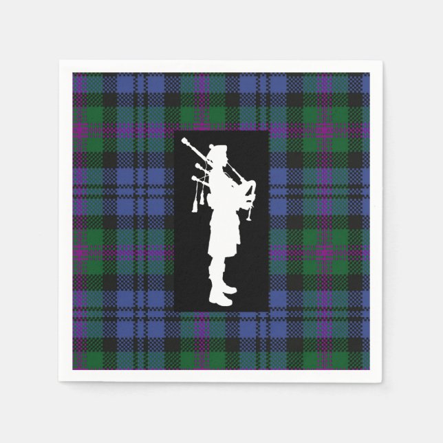 Scottish Bagpiper Napkins (Front)