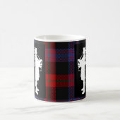 Scottish Bagpiper on Clan Brown Tartan Coffee Mug (Center)