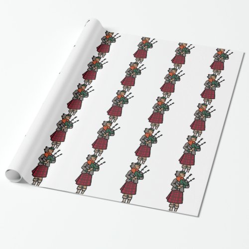 Scottish Bagpiper Wrapping Paper