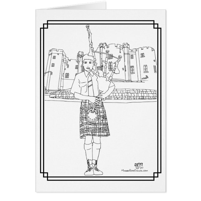 Scottish Bagpipes Cards (Front)