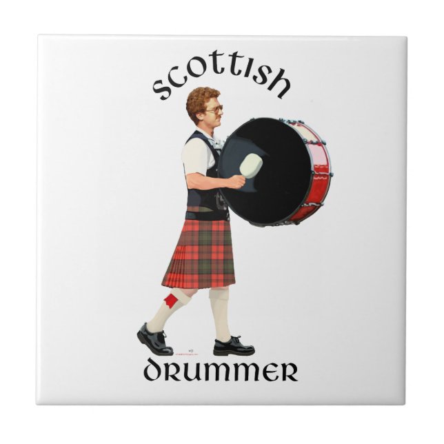 Scottish Bass Drummer Tile (Front)
