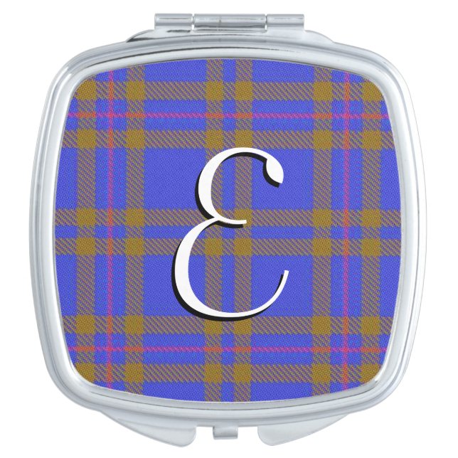 Scottish Beauty Clan Elliot Tartan Plaid Makeup Mirror (Front)