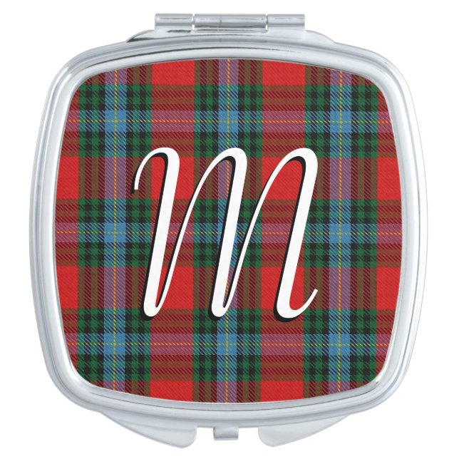 Scottish Beauty Clan MacLea Tartan Plaid Mirror For Makeup (Front)