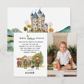 Scottish Birthday Party | Photo Thank You Card