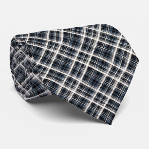 Scottish ,black and white ,tartan,stylish, classic neck tie