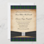 Scottish Black Watch Tartan Wedding Invitation