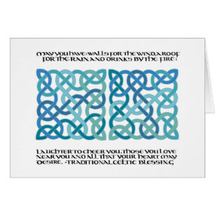 Scottish Blessing Calligraphy with Celtic Knots Cards