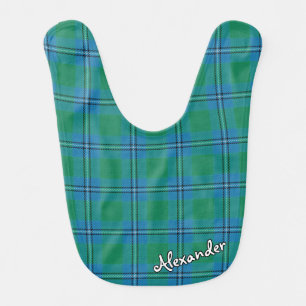 Scottish Bliss Clan Irvine Irwin Tartan Baby Bib