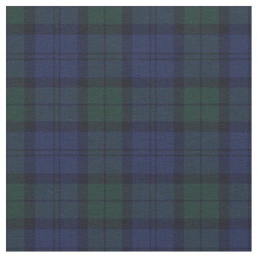 Scottish Blue Green Plaid Tartan Fabric