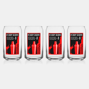 Scottish Bobby Burns Whiskey Cocktail Can Glass