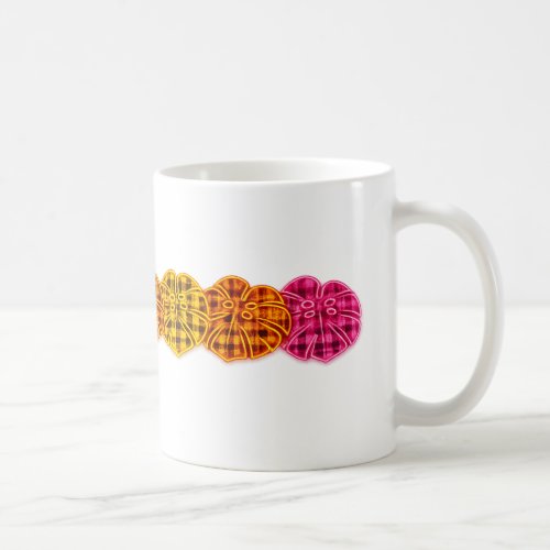 Scottish Botanical Neon Tartan Monstera Leaves  Coffee Mug