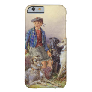 Scottish boy with wolfhounds in a Highland landsca Barely There iPhone 6 Case