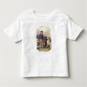 Scottish boy with wolfhounds in a Highland landsca Toddler T-shirt