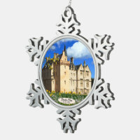 Scottish Brodie Clan s Castle Photo Snowflake Pewter Christmas