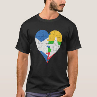 Scottish Burmese Flag Heart T-Shirt