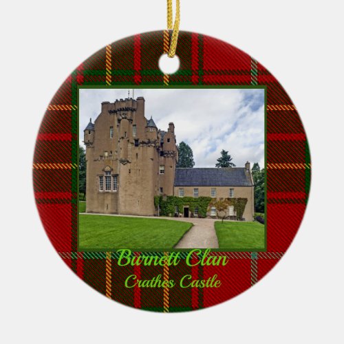 Scottish Burnett Clan Crathes Castle Xmas Ceramic Ornament