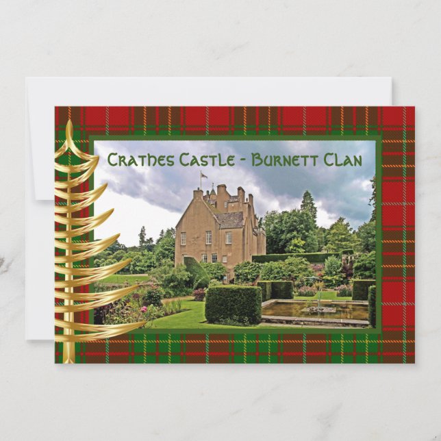 Scottish Burnett Clan, Gold Tree Holiday Card (Front)