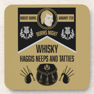 Scottish Burns Night Beverage Coaster