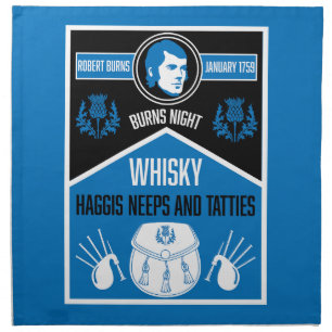 Scottish Burns Night Cloth Napkin