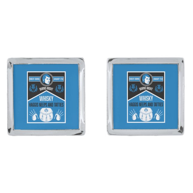 Scottish Burns Night Cufflinks (Front)