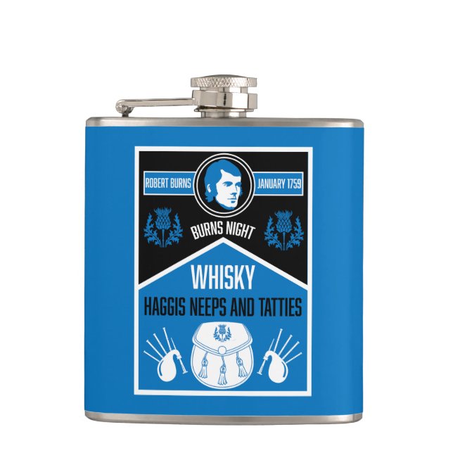Scottish Burns Night Flask (Front)