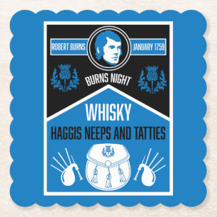 Scottish Burns Night Paper Coaster