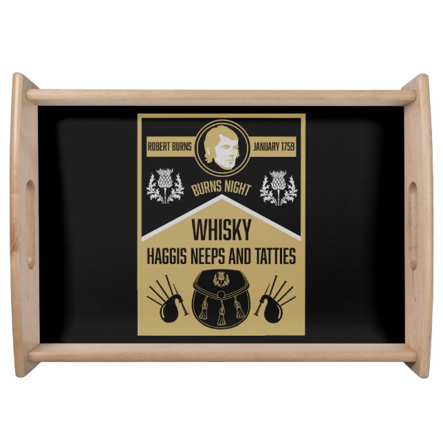 Scottish Burns Night Serving Tray (Front)