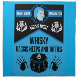 Scottish Burns Night Super Cloth Napkin