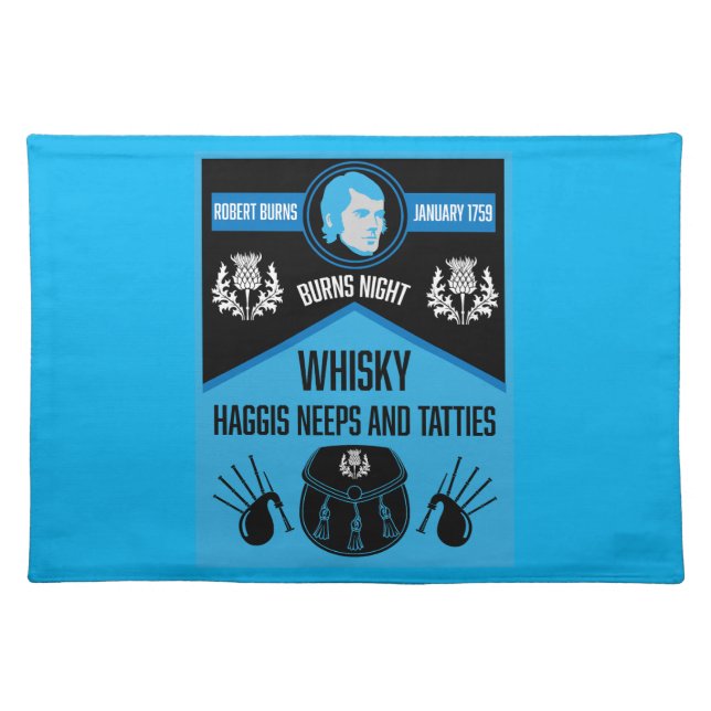 Scottish Burns Night Super Cloth Placemat (Front)