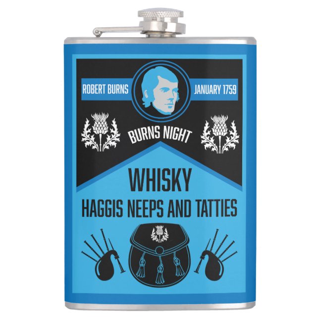 Scottish Burns Night Super Flask (Front)