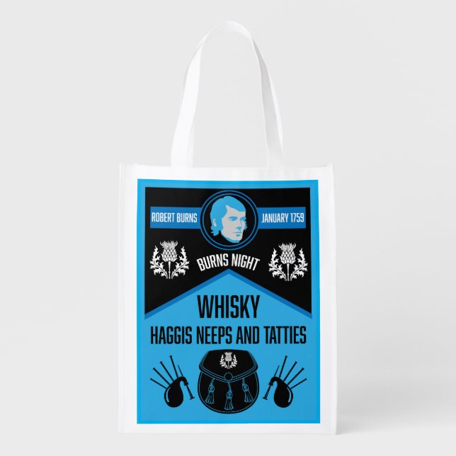 Scottish Burns Night Super Grocery Bag (Front)