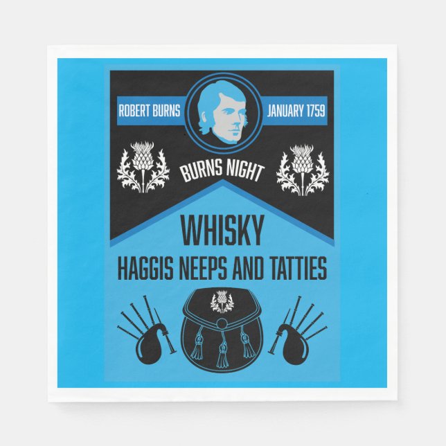 Scottish Burns Night Super Napkins (Front)