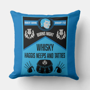 Scottish Burns Night Super Throw Pillow