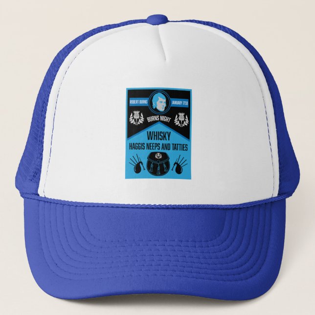 Scottish Burns Night Super Trucker Hat (Front)