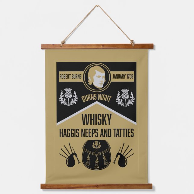 Scottish Burns Night Supper Hanging Tapestry (Front)