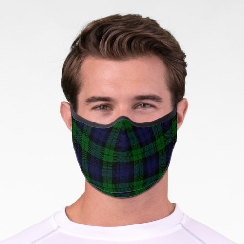 Scottish Campbell Black Watch Tartan Plaid Pattern Premium Face Mask