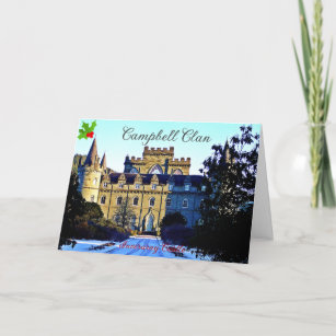 Scottish Campbell Clan's Inveraray Castle Snow Holiday Card