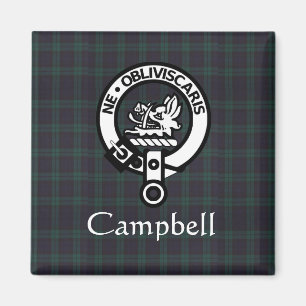 Scottish Campbell Crest Badge & Tartan Magnet