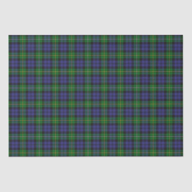 Scottish Campbell Family Tartan Pattern  Tissue Paper (Front)