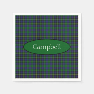 Scottish Campbell Family Tartan Personalized Napkins