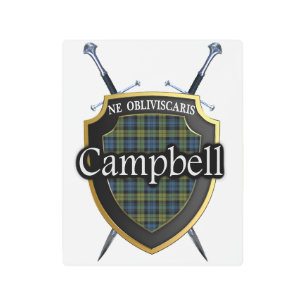 Scottish Campbell Tartan Accents Metal Print