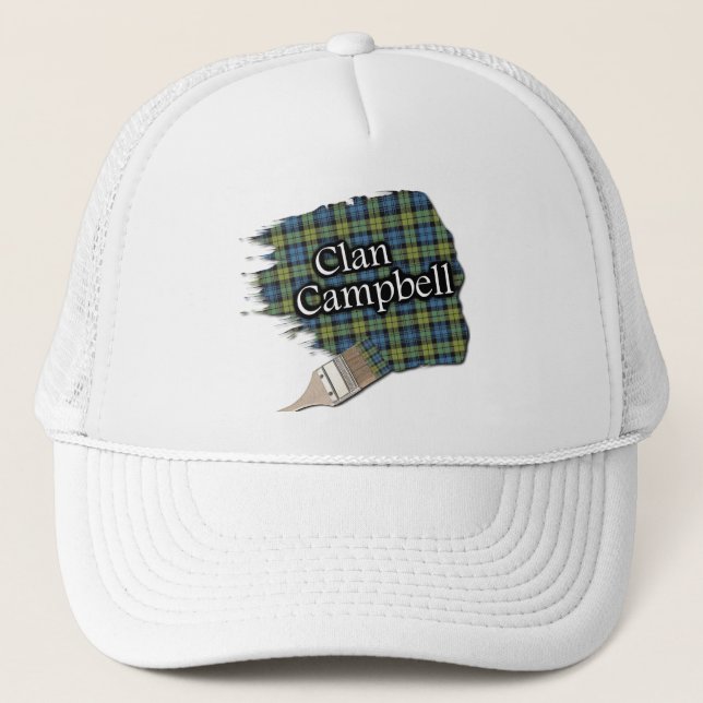 Scottish Campbell Tartan Paint Brush Cap (Front)