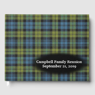 Scottish Campbell Tartan Plaid Family Reunion Guest Book