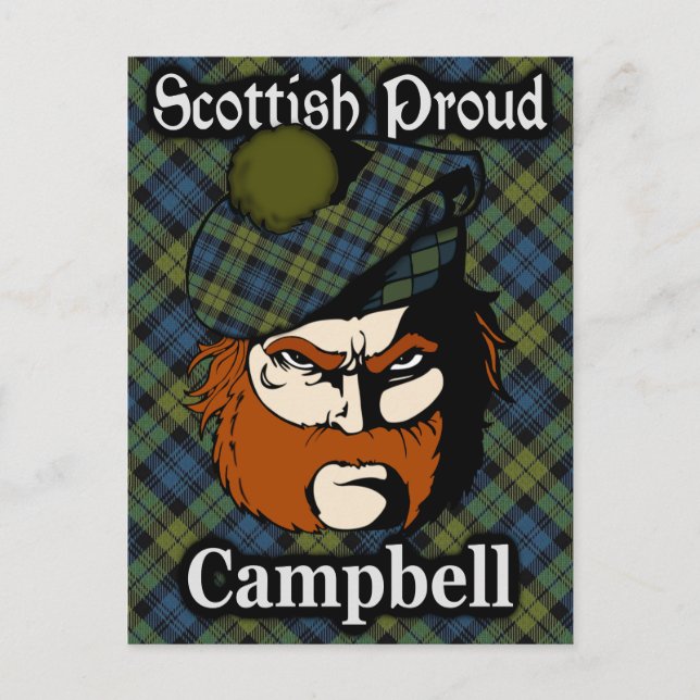 Scottish Campbell Tartan Postcard (Front)
