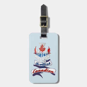 Scottish Canadian Thistle Luggage Tag Template